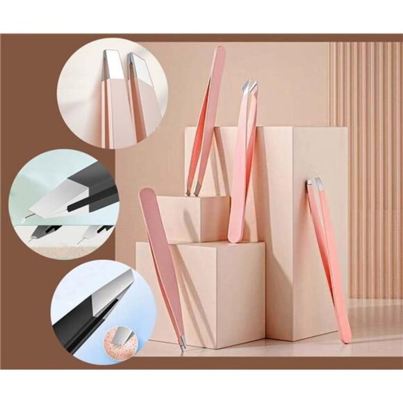 9-Piece Eyebrow Grooming Kit W/ Carrying Case - Razor, Scissors & Brush Tool Set - Picture 6 of 7